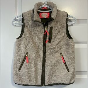 Crewcuts Sherpa Teddy Vest in Cream and Olive